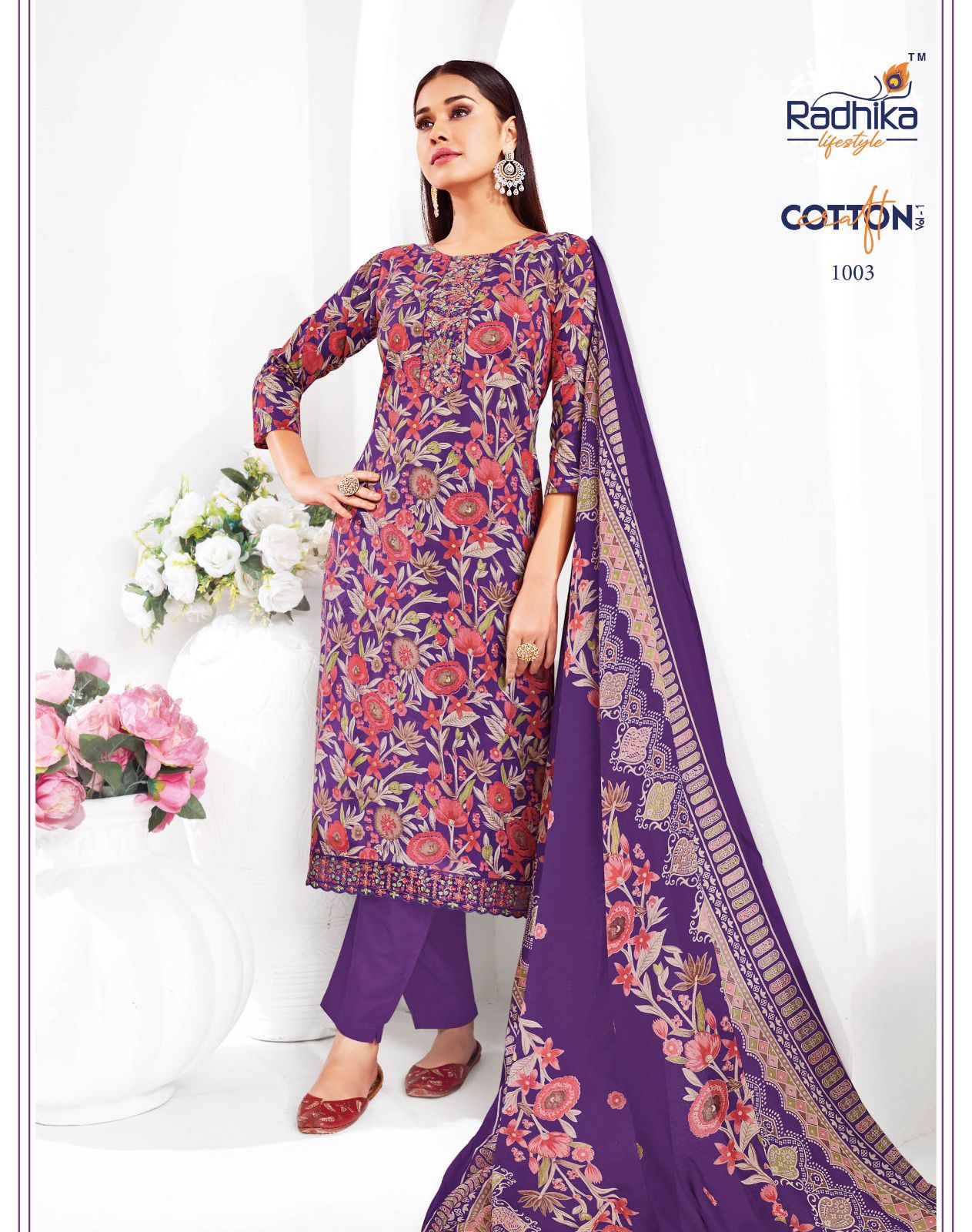 Cotton Craft Vol 1 By Radhika Cotton Kurti With Bottom Dupatta Wholesale Online